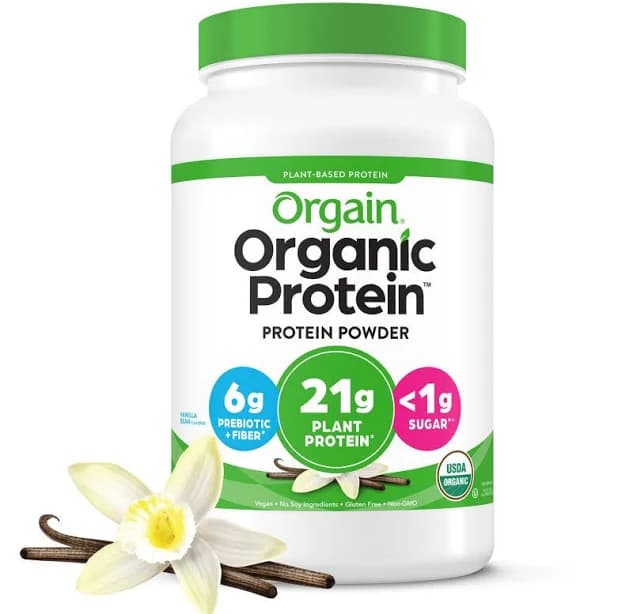 Orgain Organic Plant Based Protein Powder, Vanilla Bean, 43.84 oz