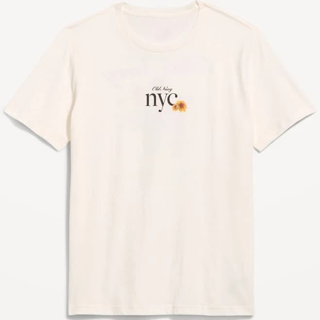 Old Navy Men's Crew-Neck Logo- Graphic T-Shirt