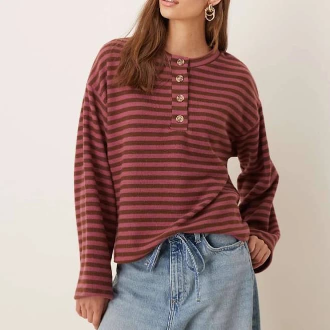 ASOS Design Supersoft Henley Top