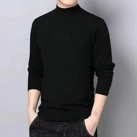 Men's Slim Fit Long Sleeve Thermal Knitwear Turtleneck Sweater