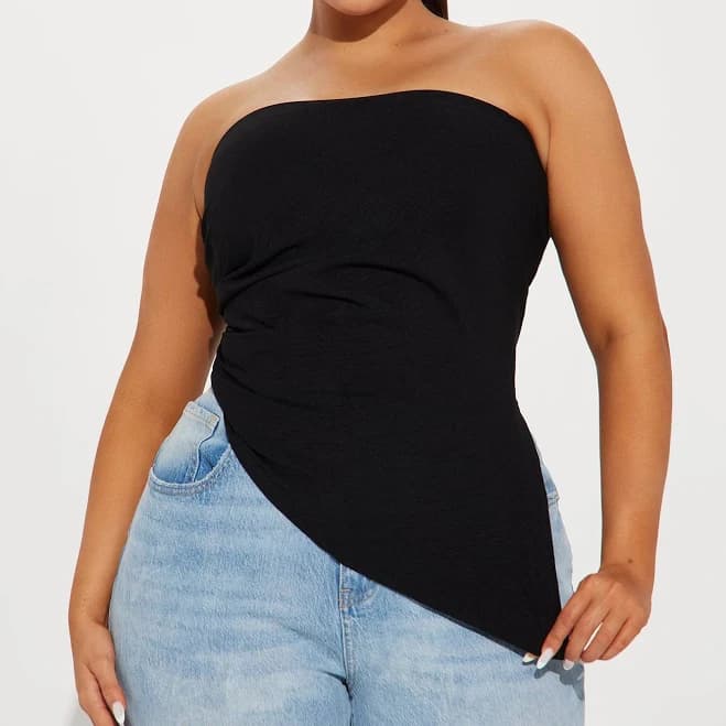Fashion Nova Ruched Strapless Tube Top