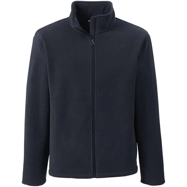 Lands' End Men's Full-Zip Mid-Weight Fleece Jacket