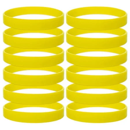 Gogo 12 Pcs Adult Rubber Bracelets