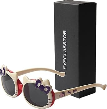 Amazon.com: Eyeglasstor 10 PCS kids glasses strap and Girls' Hello Cute Cat Sunglasses Bundle: Clothing, Shoes & Jewelry