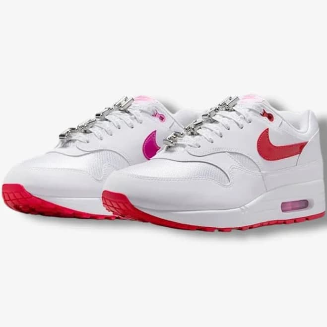 Nike Air Max 1 Premium White University Red Valentine's Day HV2303-100