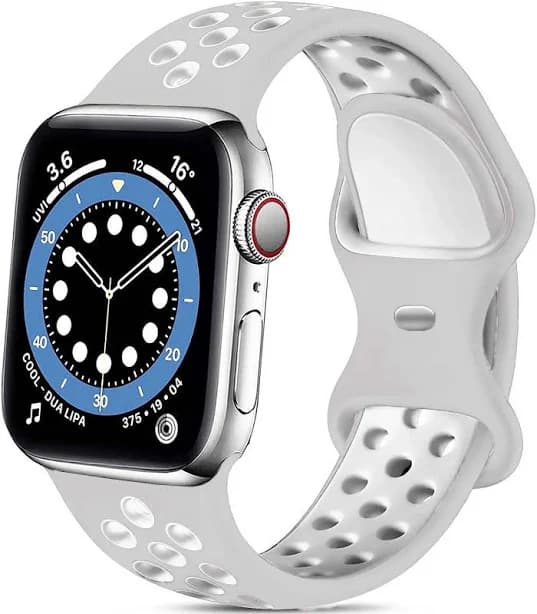Pin & Tuck Sport Silicone Band For Apple Watch 10 9 8 7 6 Se 5 4 3 2 1