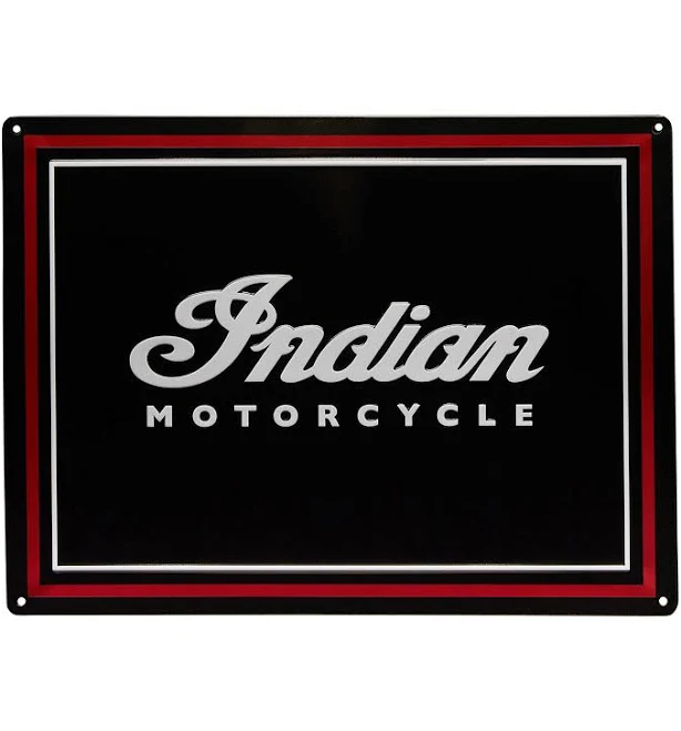 Indian Motorcycle Script Logo Sign