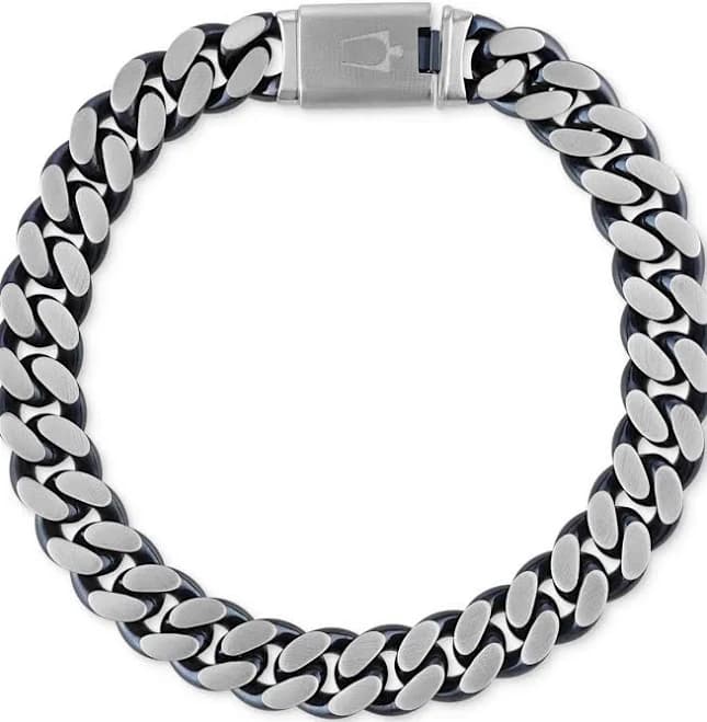 Bulova Men's Classic Curb Chain Bracelet in Stainless Steel