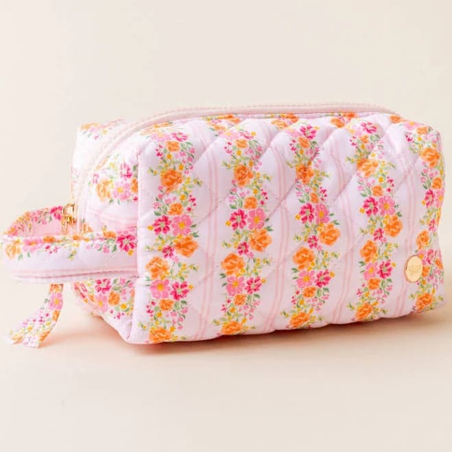 Essentials Quilted Cosmetic Pouch