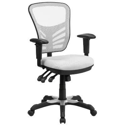 Emma + Oliver Mid-Back Mesh Multifunction Ergonomic Office Chair Arms