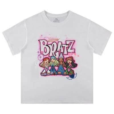 Bratz Women's Shirt Cartoon Graphic Print Bratz Dolls T-Shirt