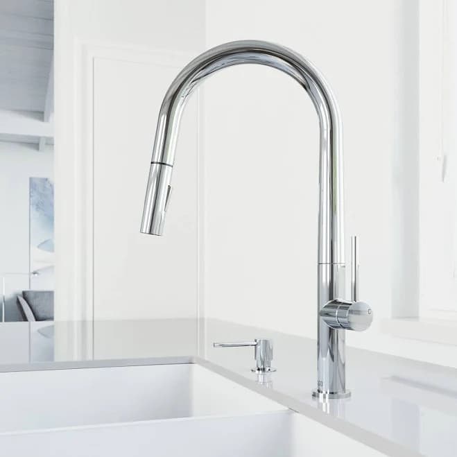 VIGO Greenwich Single Handle Pull-Down Sprayer Kitchen Faucet vg02029