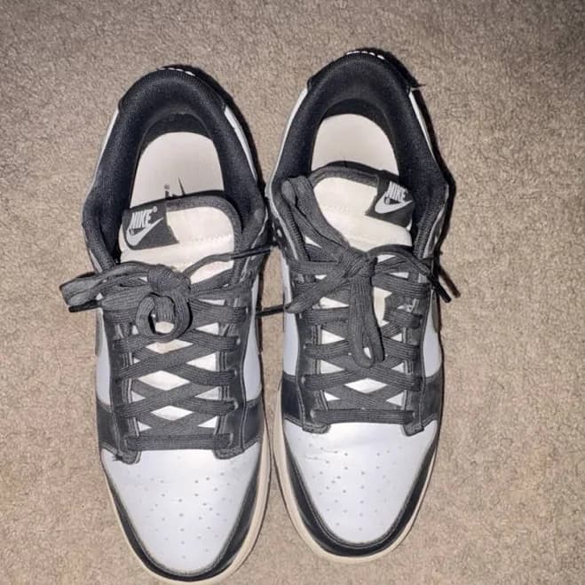 Nike Dunk Low Panda Black White Leather Upper Men's Sneakers