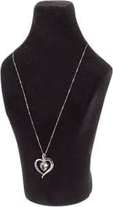 Lot of 6 Necklace Displays Black Flocked Stand Showcase Jewelry 6"W x 10" Bust | eBay