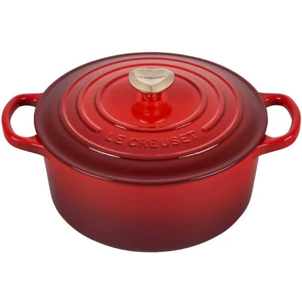 Le Creuset 3.5 Qt Round Dutch Oven with Heart Knob