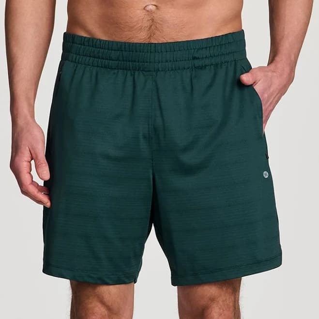 RBX Men's Quick Drying Perforated Mesh Workout Shorts with Zip Pockets