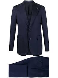 Tagliatore Single-Breasted Button Two-Piece Set In Blue - 37% Off | Editorialist