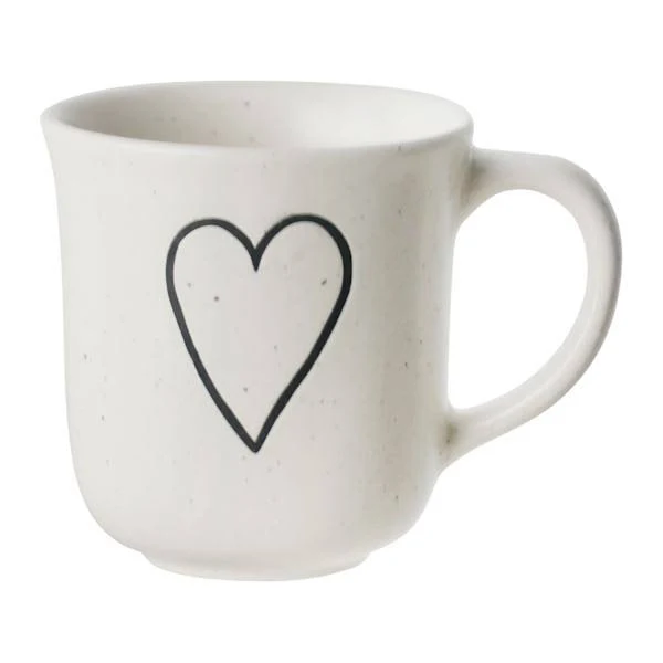 Honeybloom Farmhouse Speckled Heart Stoneware Mug