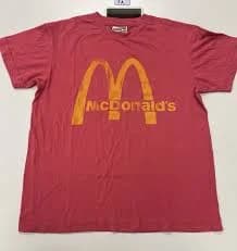 Vintage Mighty Fine McDonald's Red T- Shirt Size Small