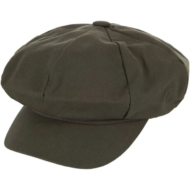 Herringbone Label Newsboy Cap