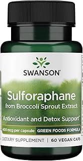 Sulforaphane - Broccoli Sprout Extract Supporting Cellular, GI Tract, and Liver Health - Natural Supplement Standardized to 0.4% Sulforaphane - (60 Veggie Capsules, 400mcg Each)