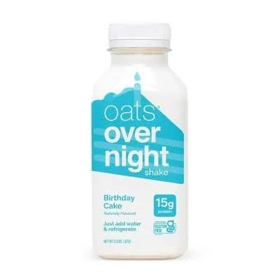 Oats Overnight Birthday Cake Oatmeal Shake