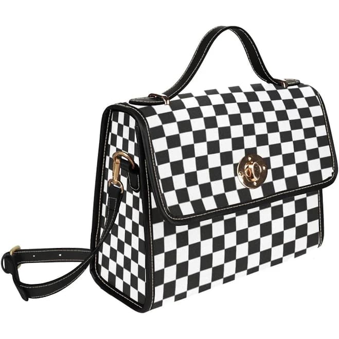 Checkered Cross Body Purse