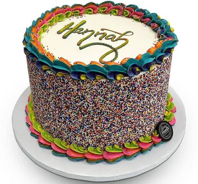 Rainbow Sprinkle Celebration Cake