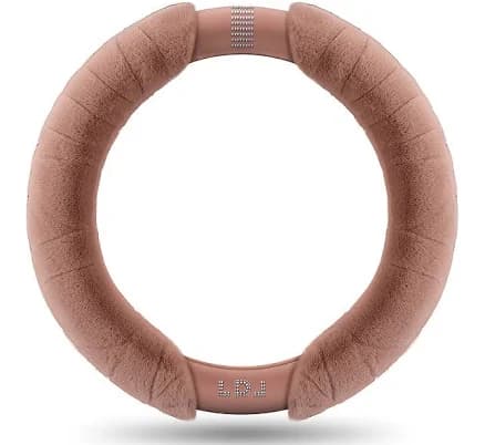 Pink Fluffy Steering Wheel Cover (15")