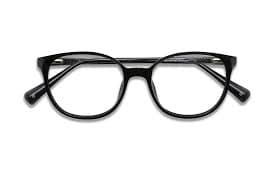 Serene Black | Oval Black Acetate Glasses | Kraywoods
