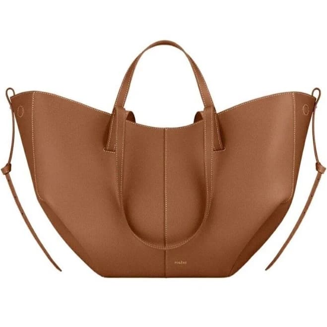 Polene Camel Big Size Leather Bag