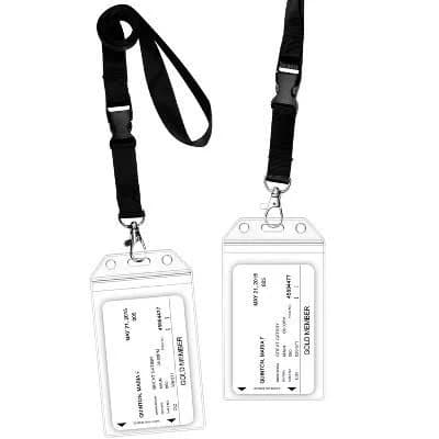 GreatShield 2-Pack Weather Resistant PVC ID Badge Holders