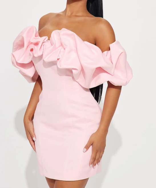 fashion nova Size Strapless Satin Parisian Nights Mini Dress
