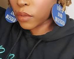 Locs Earrings, Multi Colored Dangle Loc Earrings, Wood Earrings, Loc Jewelry, Dreadlock Earrings, Laser Cut and Hand Painted - Etsy