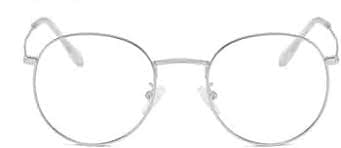 Amazon.com: VENOAL Gafas redondas con bloqueo de luz azul, marco metálico, lentes de lectura grandes para lectores de computadora, espejo de luz plana (color plateado, tamaño: +100) : Salud y Hogar