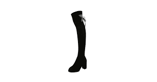 Amazon.com | Ladies Fashion Solid Color Rhinestone Chunky High Heel Over Knee Boots Over The Knee Extra Wide Calf Boots for Women (Black, 6.5) | Over-the-Knee