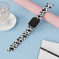Amazon.com: UpfurMach Compatible with Apple Watch Band 41mm 40mm 38mm 49mm 45mm 44mm 42mm Women, Cute Cow Print Lace Hollow-out Soft Silicone Sport Bands For iWatch Ultra SE Series 10 9 8