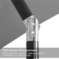 Renwick 7.5ft Patio Outdoor Umbrella, Gray - Walmart.com