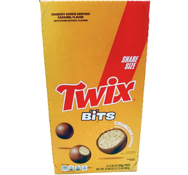 Twix Caramel Bites Size Chocolate Cookie Bar Candy