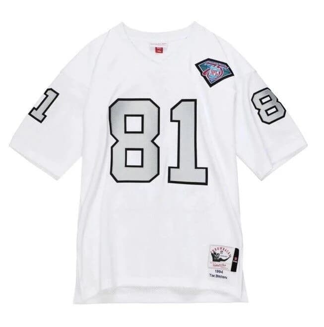 Mitchell Ness Men's Los Angeles Raiders Tim Brown #81 Authentic Jersey