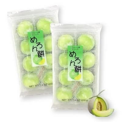 Daifuku MELON Mochi Fruits Japanese Rice Cake 7.00 Oz / 200 g (Pack of 2)