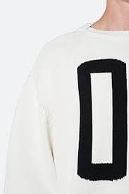 mnml Men's Varsity Knit Sweater Ivory at Amazon Men's Clothing store