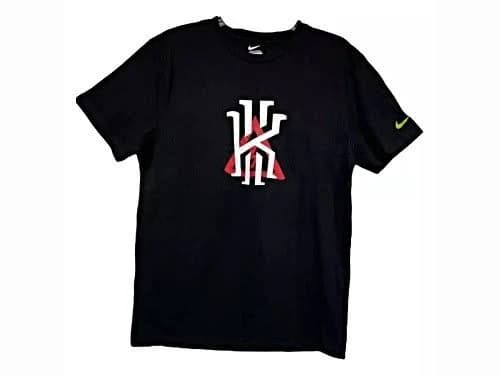 Nike Men's Black Crew Neck T-shirt With Red And White Logo Japan Size