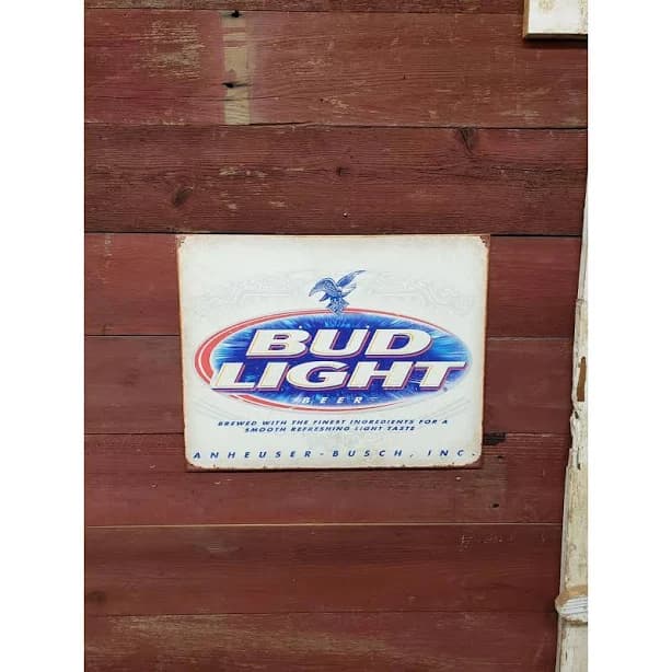 Bud Light Retro Metal Bar Sign