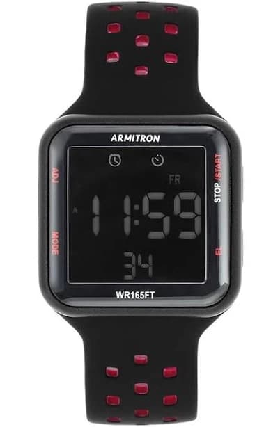Armitron Unisex Square Silicone Wristwatch