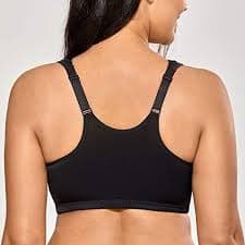 DELIMIRA Women's Front Closed Bras Racerback Plus Size Full Cover Wireless Bra Lace, blackone : Amazon.se: Fashion