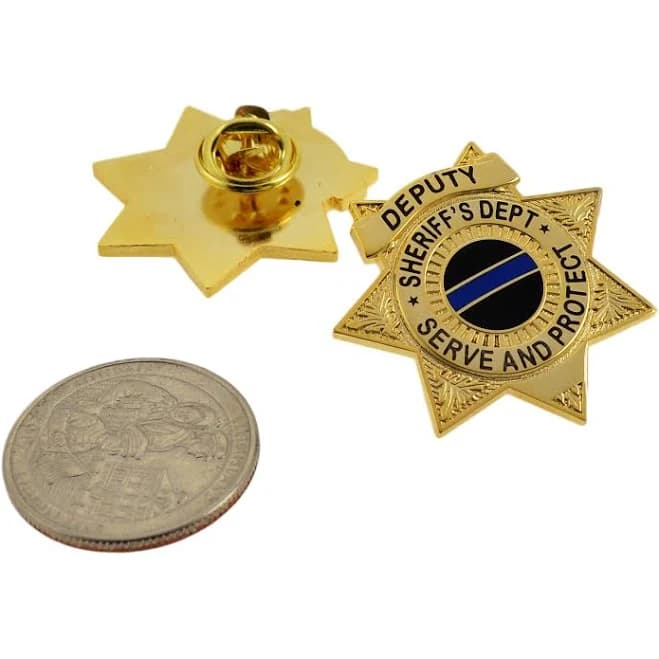 Deputy Sheriff Star Mini Badge Lapel Pin