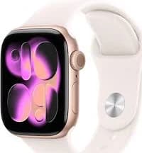 Apple Watch Series 11 (GPS+Cellular) 42mm Aluminum Case with Light Blush Sport Band - S/M - Rose Gold (AT&T) - (2025)