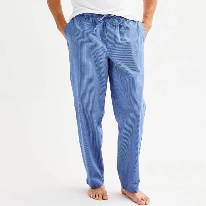 Men's Sonoma Goods For Life Woven Pajama Pants, Size: XXL, True Blue Pinstripe