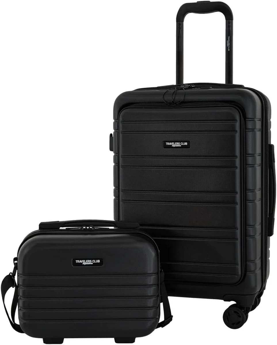 Travelers Club Discovery 2 Piece Expandable Rolling Carry-On Luggage Set